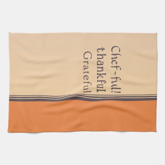 Chef-ful, dankbaar en dankbaar theedoek (Horizontaal)