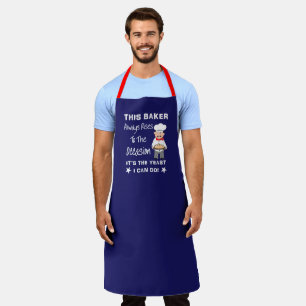 Chef Funny Baking Pun Quote voor mannen Schort