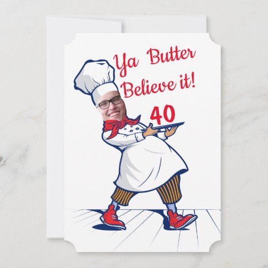 Chef Funny Birthday Cook Face vervangt Humor Fab Kaart (Voorkant)