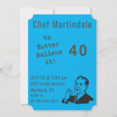 Chef Funny Birthday Cook Face vervangt Humor Fab Kaart (Achterkant)