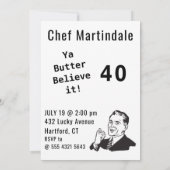 Chef 🎉 Funny Cook 40ste verjaardag Kaart (Achterkant)