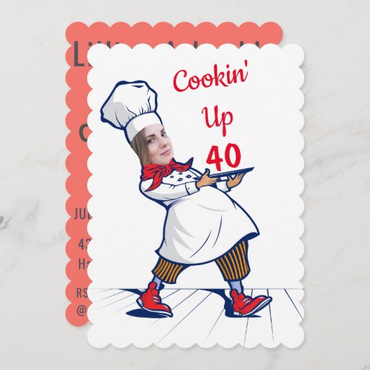 Chef 🎉 Funny Cook 40ste verjaardag Kaart (Voorkant / Achterkant)