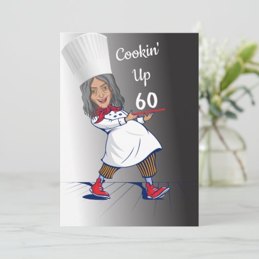 Chef 🎉 Funny Cook 60ste verjaardag Grappig Kaart (Staand voorkant)