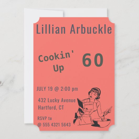 Chef 🎉 Funny Cook 60ste verjaardag Grappig Kaart (Achterkant)