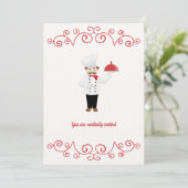 Chef geïnspireerd op formele binneninrichting kaart (Staand voorkant)