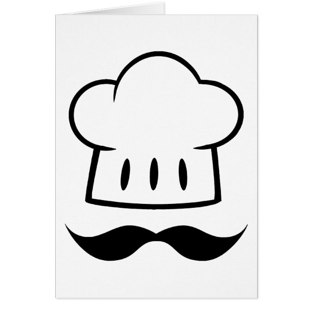 Chef Gift Mustache voor pap Cook Man Fun Mustache (Voorkant)