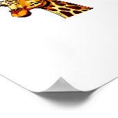 Chef Giraffe - Schattige Giraffe Met Een Kookmuts Poster (Hoek)
