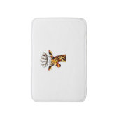 Chef Giraffe - Schattigee Giraffe in een Chef's Pe Badmat (Voorkant Verticaal)