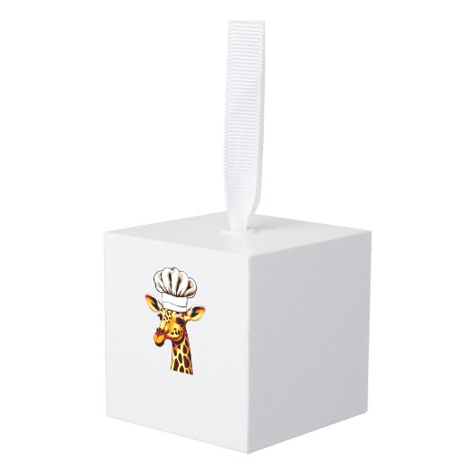 Chef Giraffe - Schattigee Giraffe in een Chef's Pe Decoratie (Voorkant hoekig)