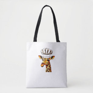 Chef Giraffe - Schattigee Giraffe in een Chef's Pe Tote Bag