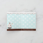 Chef Girl Thank You Card - Bruin met zwart haar Bedankkaart (Binnen)