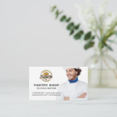 Chef glimlachend | Bakkerij Logo Visitekaartje (Staand voorkant)