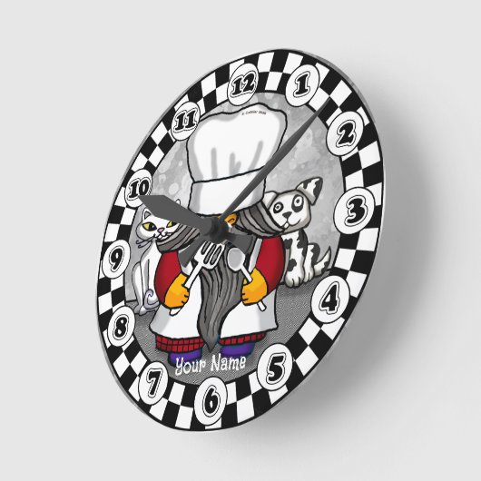 Chef gnome ronde klok (Hoek)