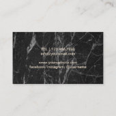 Chef Gold Knife Catering Modern Black Marmer Visitekaartje (Achterkant)