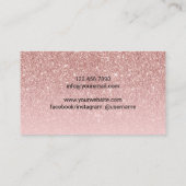 Chef Gold Knife Modern Roos Gold Glitter Visitekaartje (Achterkant)