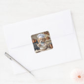 Chef Golden Retriever Puppy  Vierkante Sticker (Envelop)