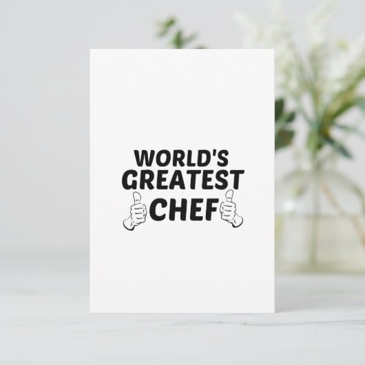 CHEF GREATEST BEDANKKAART (Staand voorkant)
