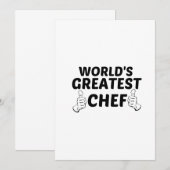 CHEF GREATEST BEDANKKAART (Voorkant / Achterkant)