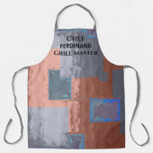 Chef Grill Master Grijs Bruin Vierkantjes Schort (Voorkant)