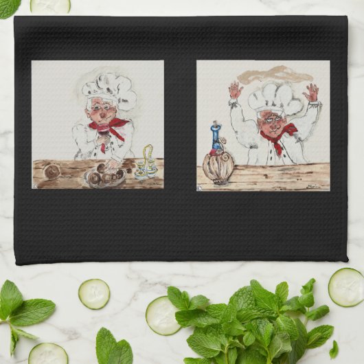 Chef Guiseppe Theedoek (Gevouwen)