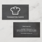 Chef Hat | Achtergrond krijtbord Visitekaartje (Voorkant / Achterkant)