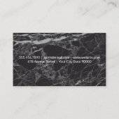 Chef Hat | Achtergrond zwarte marmer Visitekaartje (Achterkant)