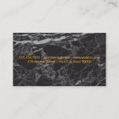 Chef Hat | Achtergrond zwarte marmer Visitekaartje (Achterkant)