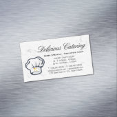 Chef Hat | bestek | Marmeren achtergrond Magnetisch Visitekaartje (Voorbeeld)