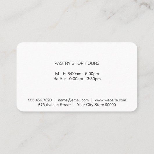 Chef Hat | Culinary Restaurant Visitekaartje (Achterkant)