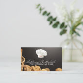 Chef Hat | Gebakken Brood Achtergrond Visitekaartj Visitekaartje (Staand voorkant)