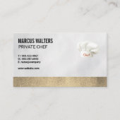 Chef Hat | Goudlederen sierstrip Visitekaartje (Voorkant)