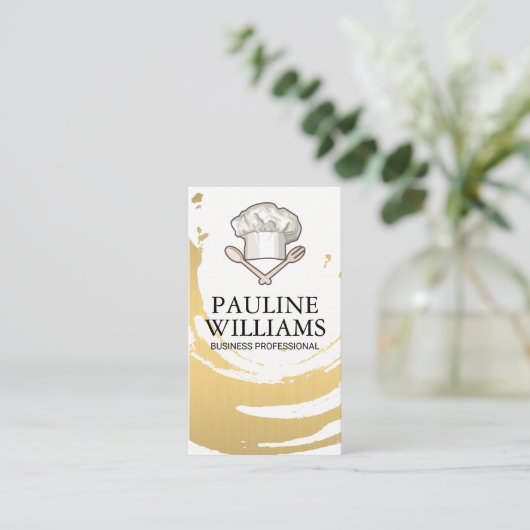 Chef Hat | Keukengereedschap Visitekaartje (Staand voorkant)