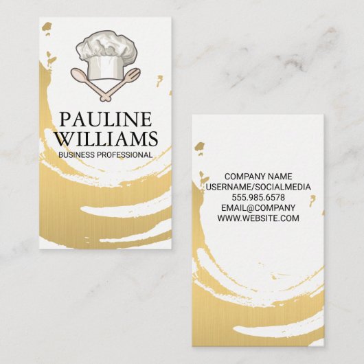 Chef Hat | Keukengereedschap Visitekaartje (Voorkant / Achterkant)