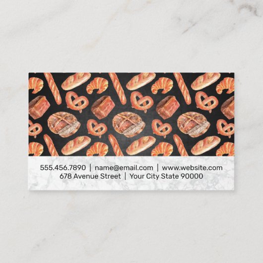 Chef Hat | Pretzels en brood Visitekaartje (Achterkant)