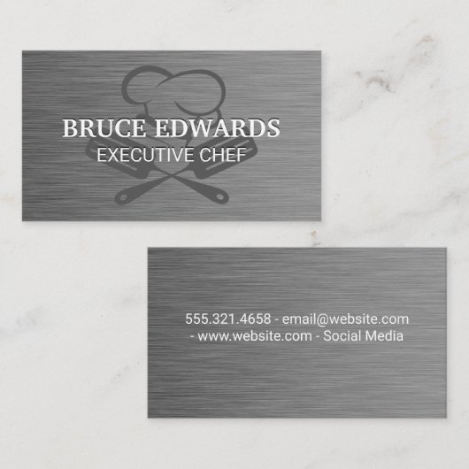 Chef Hat | Spatels | culinair Visitekaartje (Voorkant / Achterkant)
