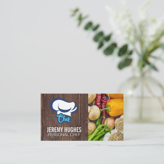 Chef Hat | verse producten Visitekaartje (Staand voorkant)