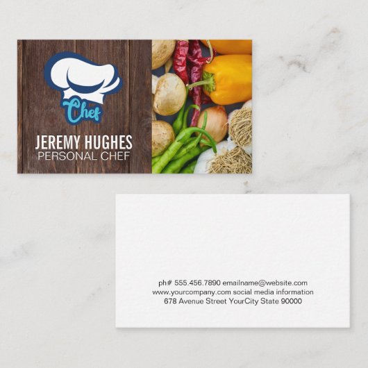 Chef Hat | verse producten Visitekaartje (Voorkant / Achterkant)