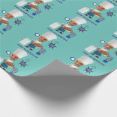 Chef Head in Hole Cook Greatest Fun Birthday Cadeaupapier (Hoek)