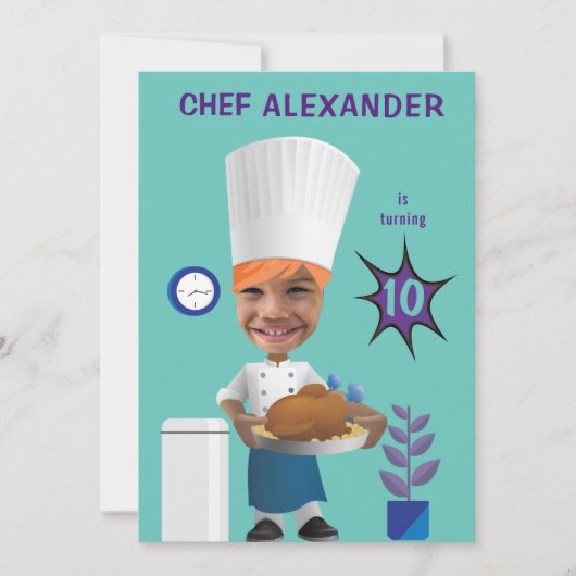 Chef Head in Hole 🎉 Funny Cook Verjaardag Kaart (Voorkant)