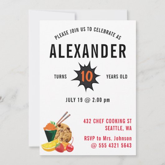 Chef Head in Hole 🎉 Funny Cook Verjaardag Kaart (Achterkant)