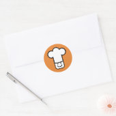 Chef Head Ronde Sticker (Envelop)