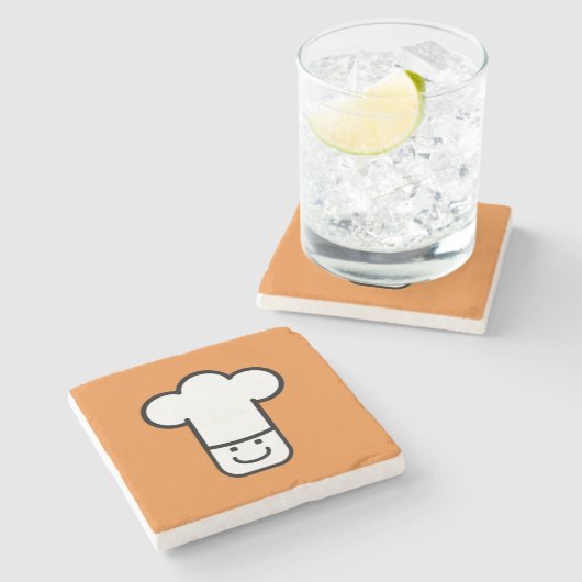 Chef Head Stenen Onderzetter (Zijkant)