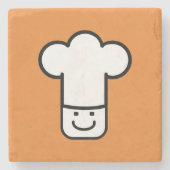 Chef Head Stenen Onderzetter (Voorkant)