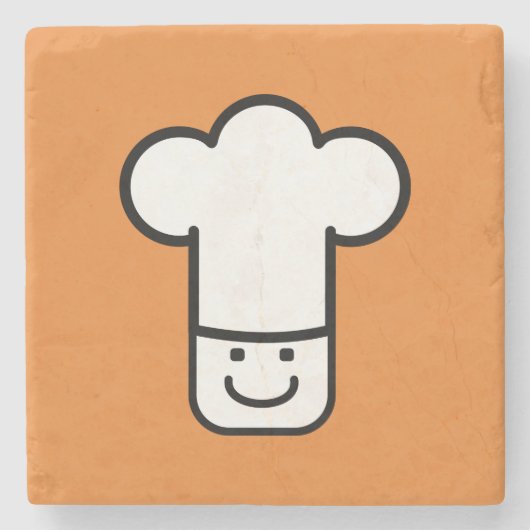 Chef Head Stenen Onderzetter (Voorkant)