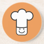 Chef Head Zandsteen Onderzetter (Voorkant)