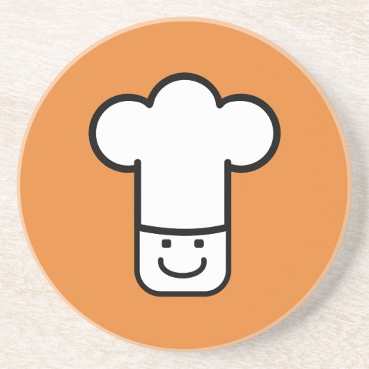 Chef Head Zandsteen Onderzetter (Voorkant)