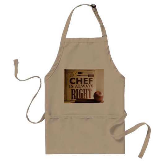 Chef heeft gelijk met kaneel en appel standaard schort (Voorkant)