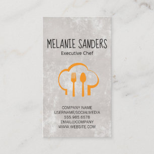 Chef Hoed en Bestek Visitekaartje