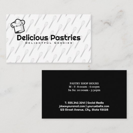 Chef Hoed | Gardeerpatroon Visitekaartje (Voorkant / Achterkant)