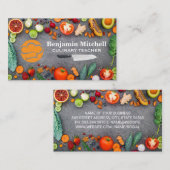 Chef Hoed Logo | Mes Groenten Visitekaartje (Voorkant / Achterkant)